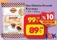 UNO ÇİKOLATA KREMALI KRUVASAN 8'Lİ 240 G fiyat ve kampanya bilgisi